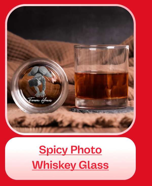 Laser-Engraved Glass With Spicy Photo Whiskey Glass With Photo