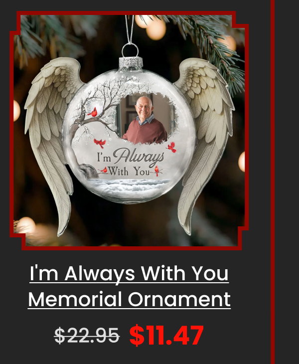 I'm Always With You Glass Photo Ornament