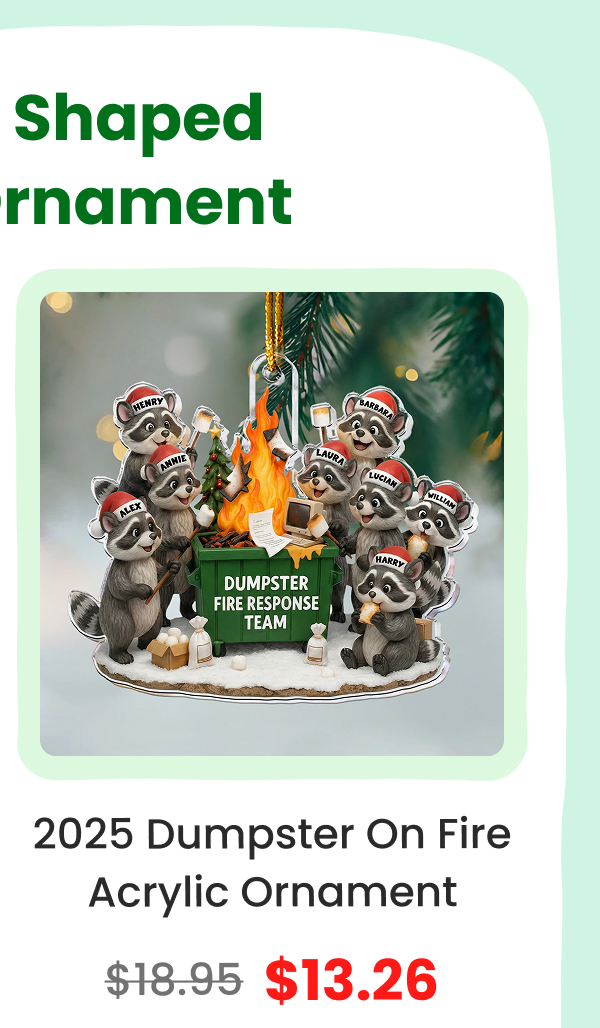 2025 Dumpster On Fire Response Team - Funny Exchange Gift For Coworker Team Acrylic Ornament
