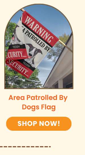 Warning, Area Patrolled By Dogs Garden Flag