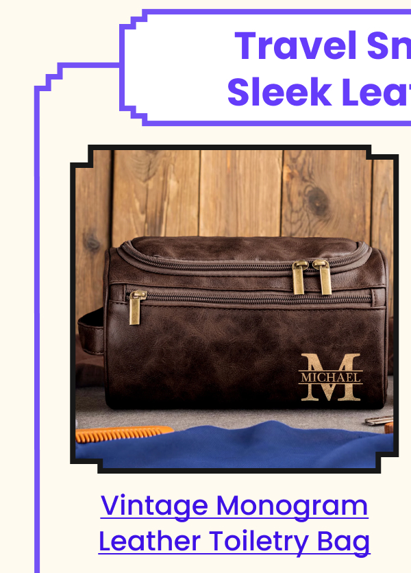 Vintage Monogram Leather Toiletry Bag