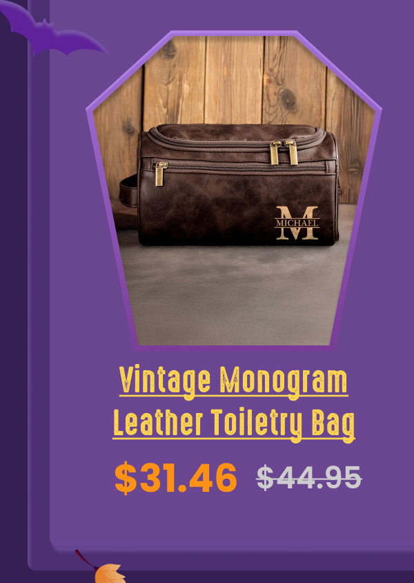  Vintage Monogram Leather Toiletry Bag