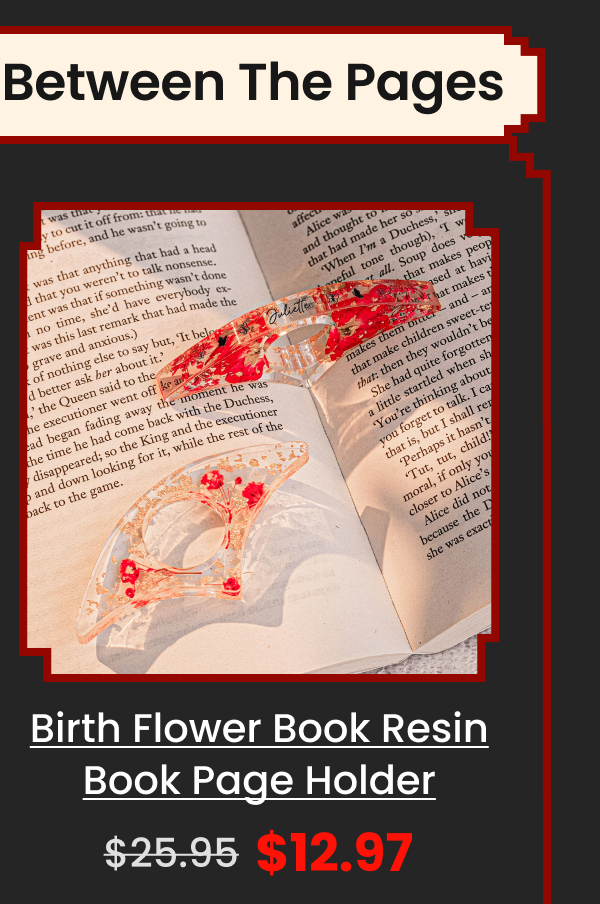 Birth Flower Book Lover Resin Book Page Holder