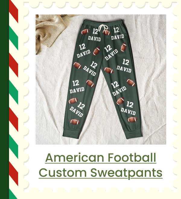 American Football Custom Name Sweatpants