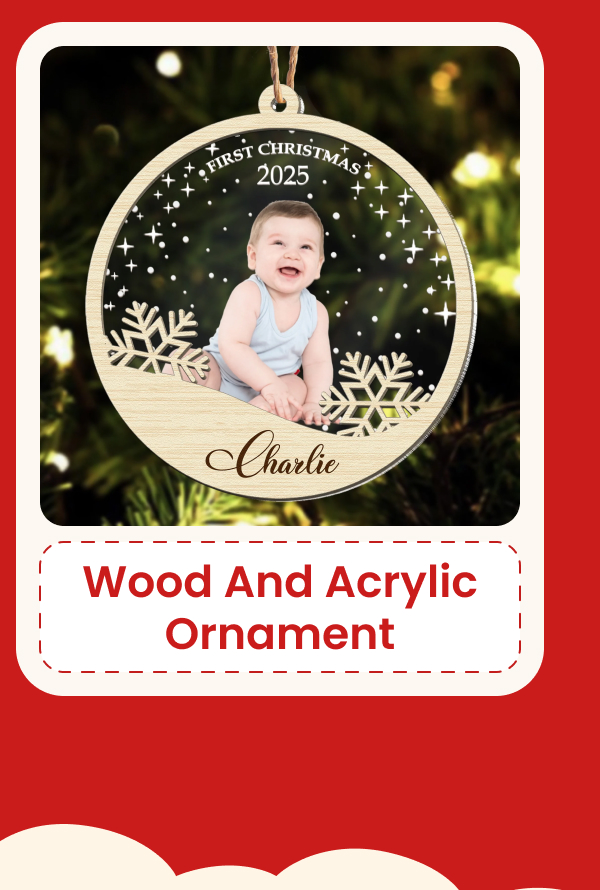 Wood And Acrylic Ornament