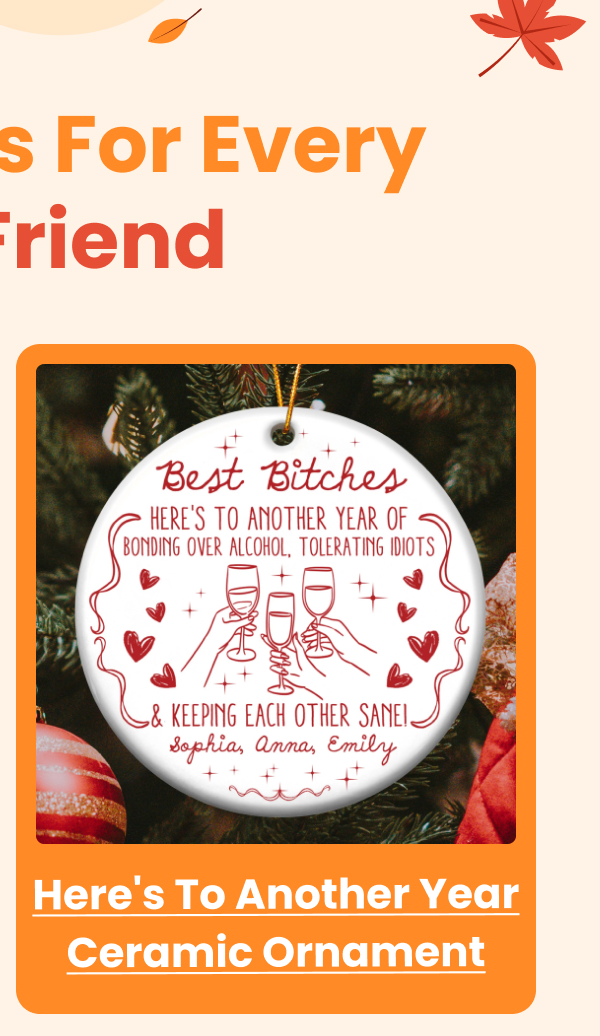 Here's To Another Year Of Us Ceramic Ornament