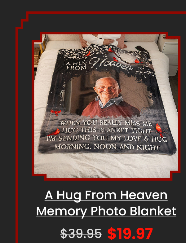 A Hug From Heaven Memory Photo Blanket