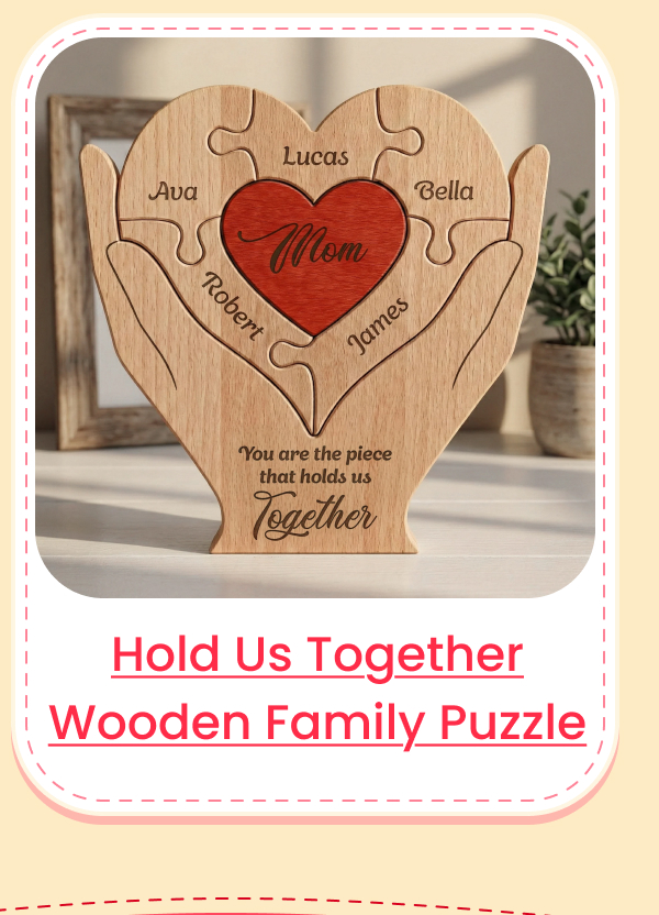 You Are The Piece That Hold Us Together Wooden Family Puzzle