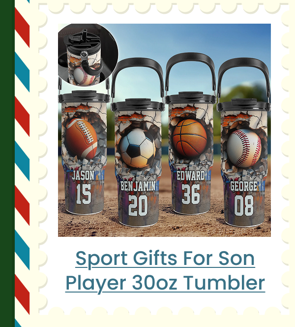Sport Gifts For Son Player 30oz Tumbler 
