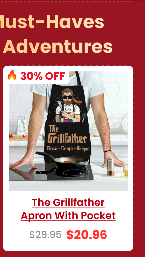 The Grillfather Apron With Pocket
