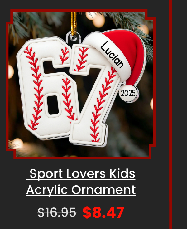 Custom 67 For Sport Lovers Kids Acrylic Ornament