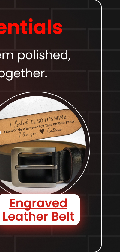 Engraved Leather Belt