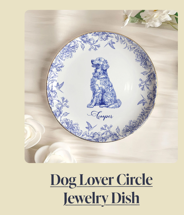 Dog Lover Circle Jewelry Dish