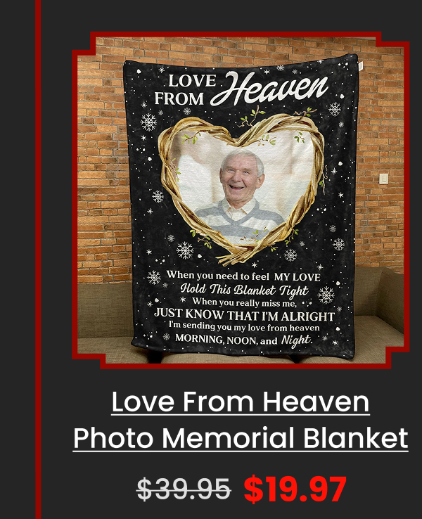 Love From Heaven Photo Memorial Blanket