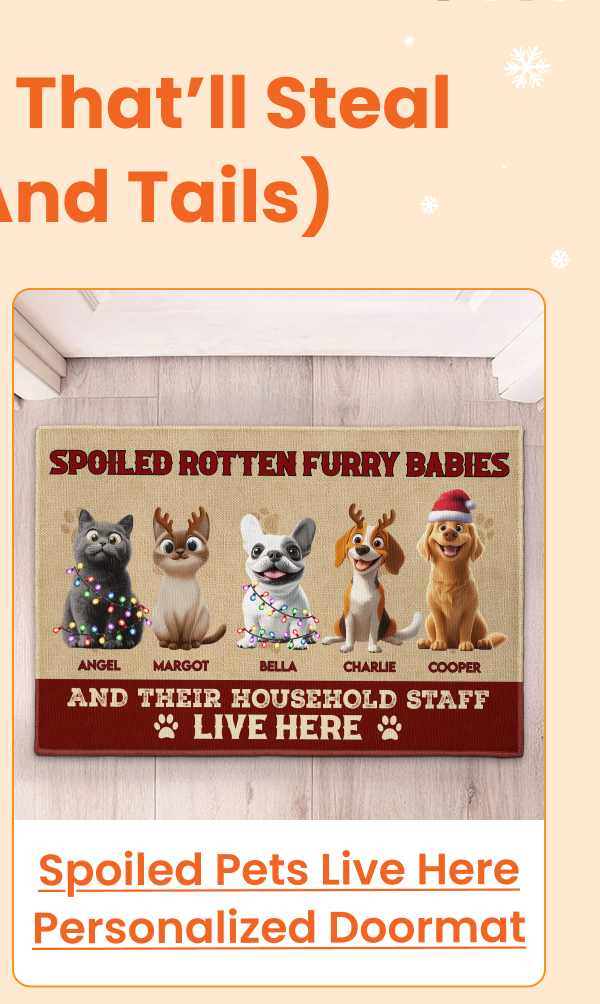 Spoiled Pets Live Here Personalized Doormat
