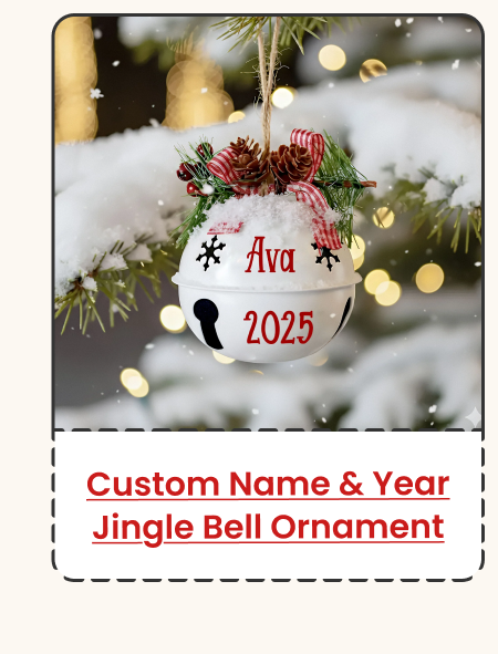 Custom Name & Year Jingle Bell Ornament