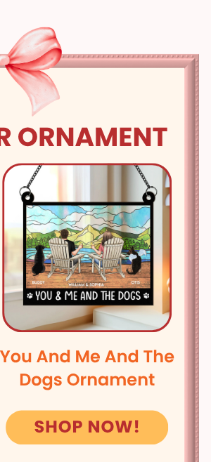 You And Me And The Dogs Window Hanging Suncatcher Ornament Anniversary Gifts