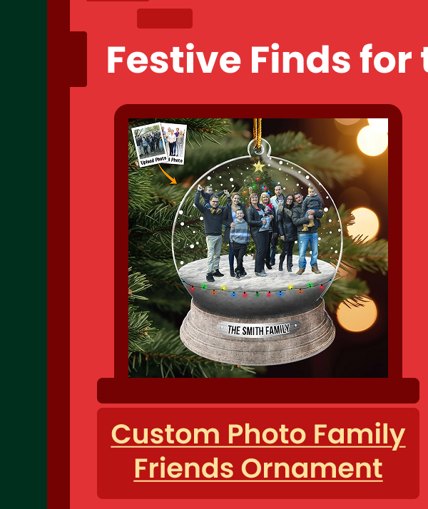Custom Photo Family Friends Photo Ornament