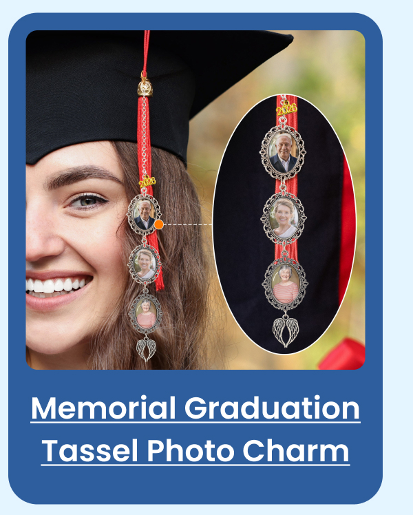 Memorial Graduation Custom Photo Graduation Tassel Photo Charm