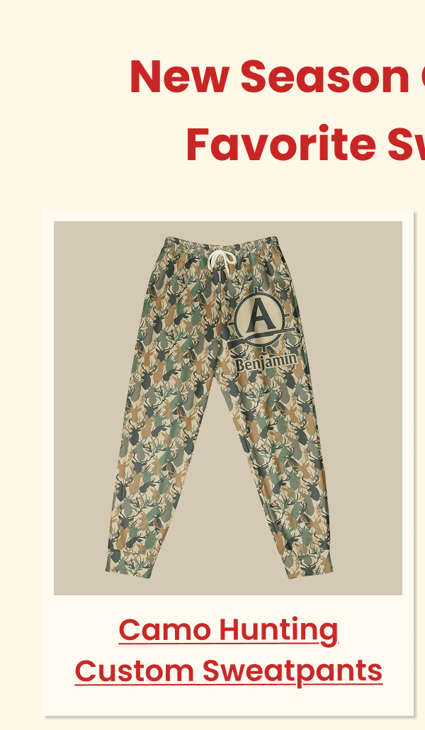 Camo Hunting Custom Name Sweatpants