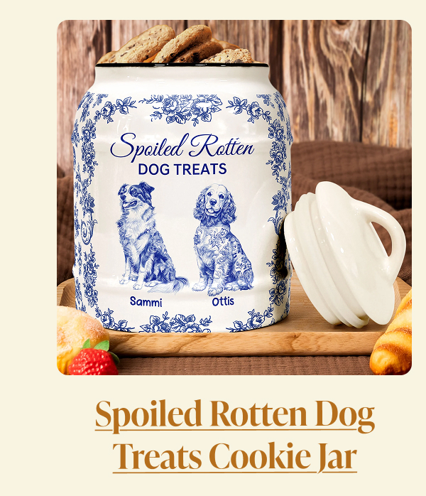 Spoiled Rotten Dog Treats Cookie Jar