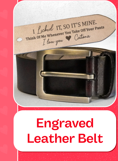 Engraved Leather Belt