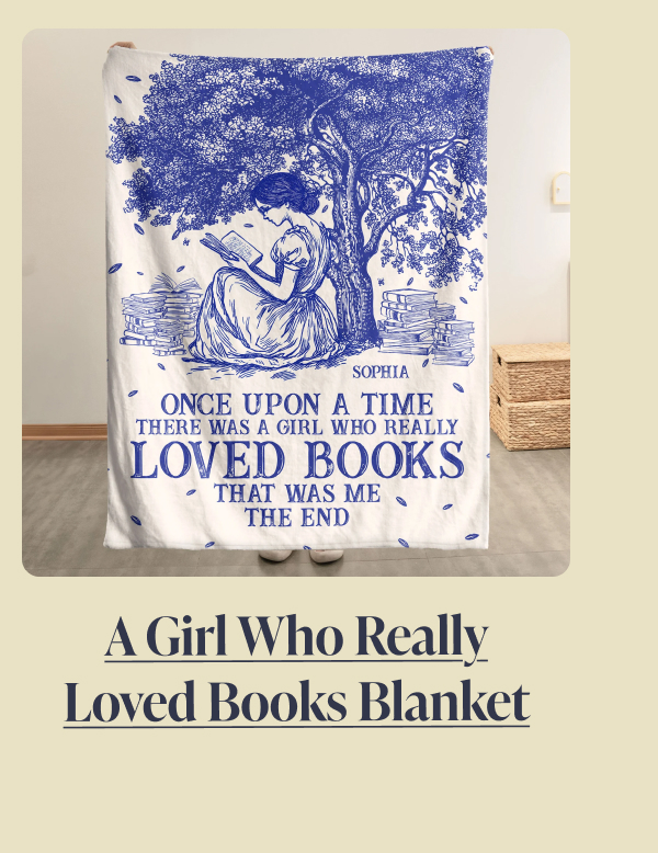 A Girl Who Really Loved Books Blanket