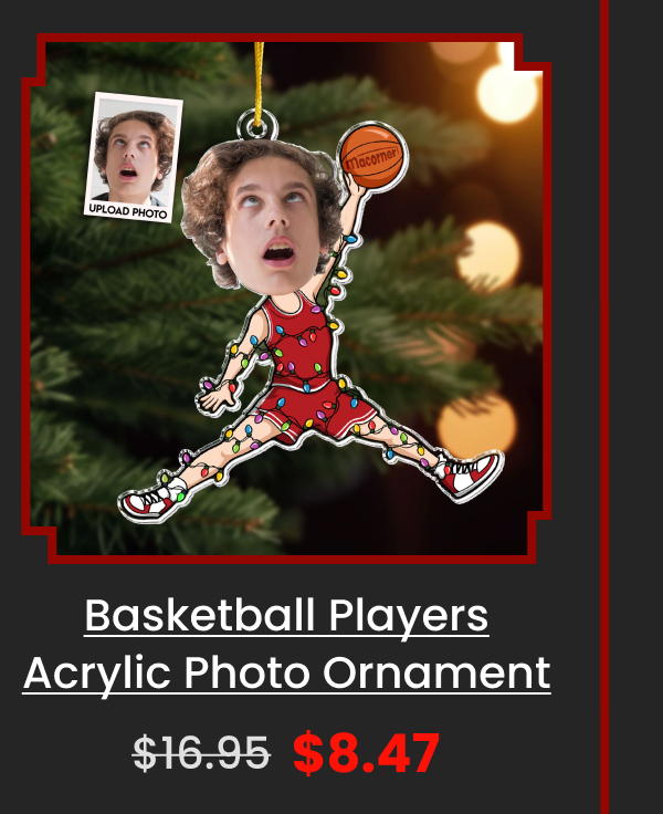 Basketball Players Acrylic Photo Ornament