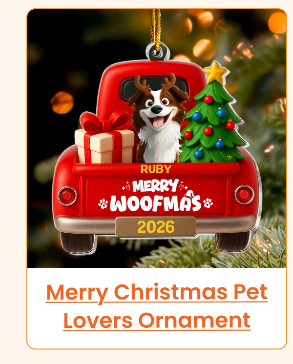 Merry Christmas Pet Lovers Acrylic Ornament