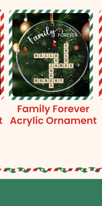 Family Forever Scrabble Acrylic Ornament