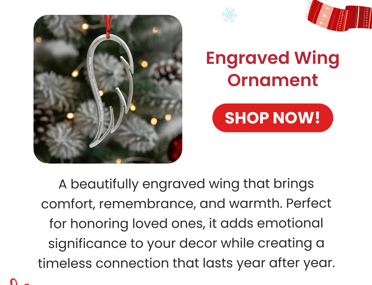 Engraved Wing Ornament