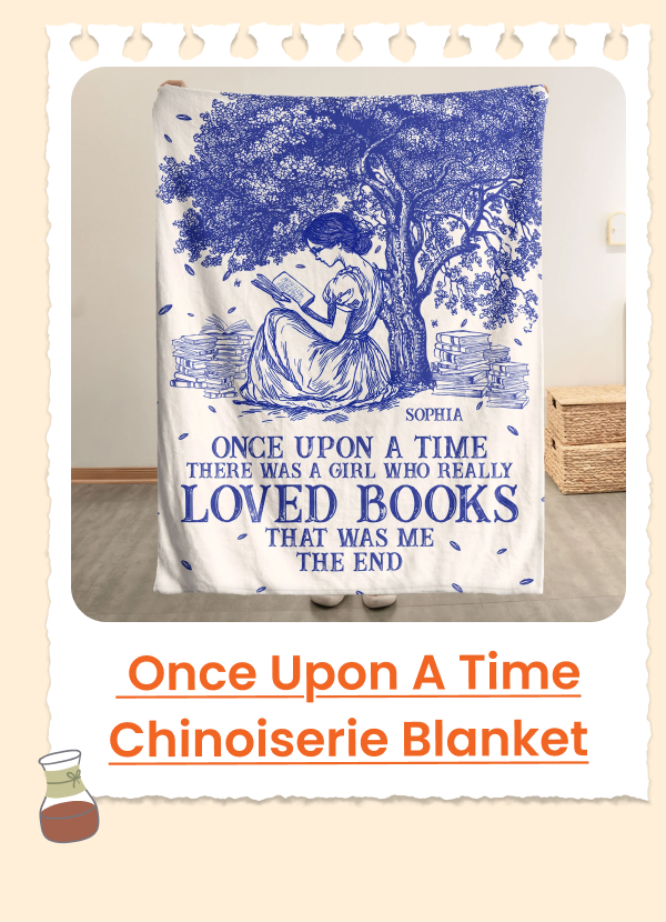 Once Upon A Time Chinoiserie Toile De Jouy Blanket