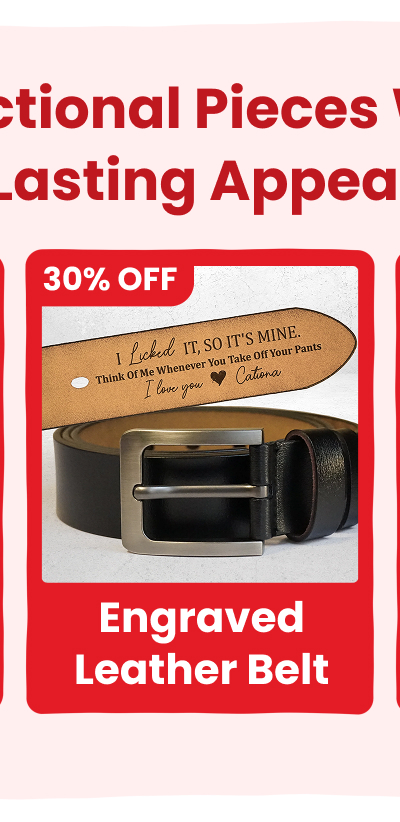 Engraved Leather Belt