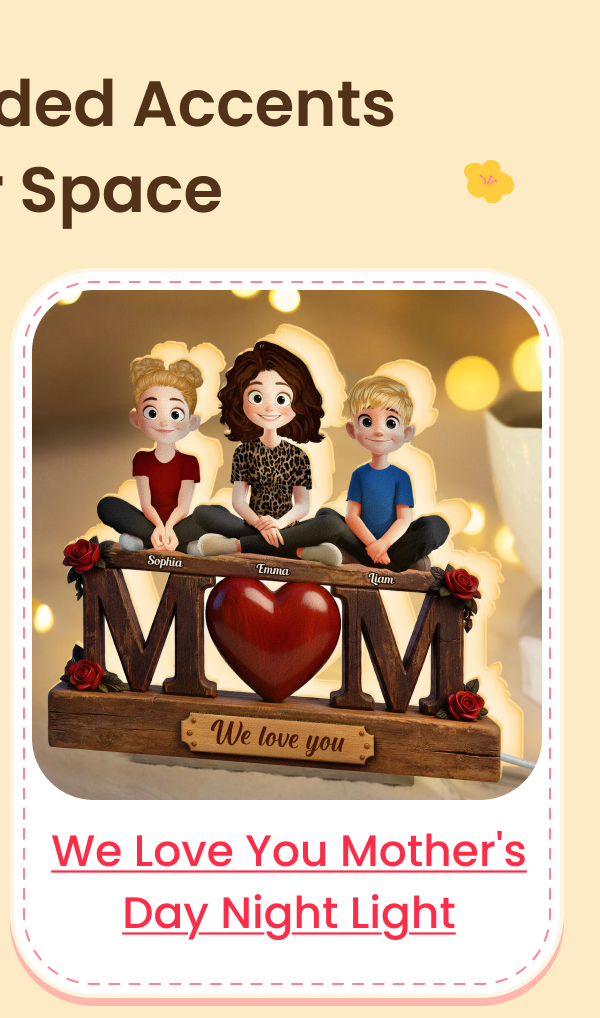 We Love You Mother's Day Night Light