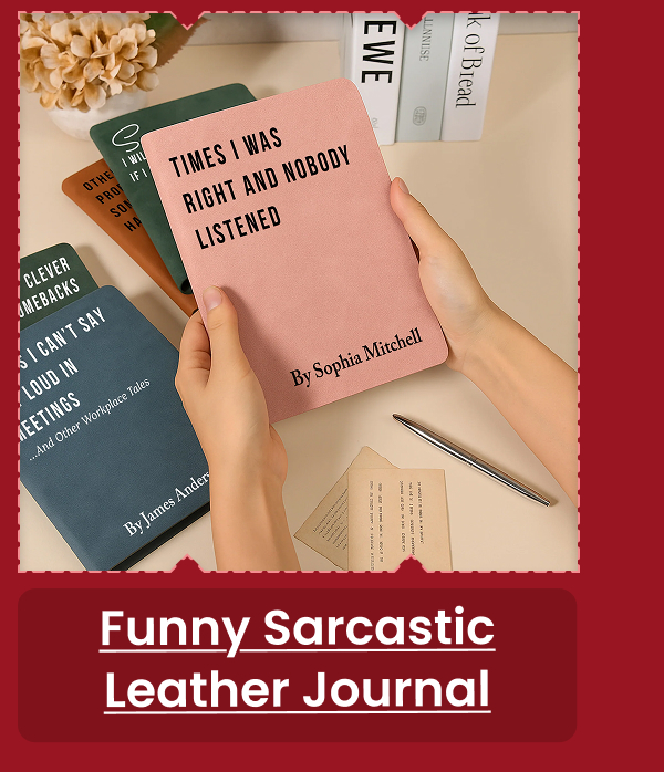 Funny Sarcastic Notebook Leather Journal