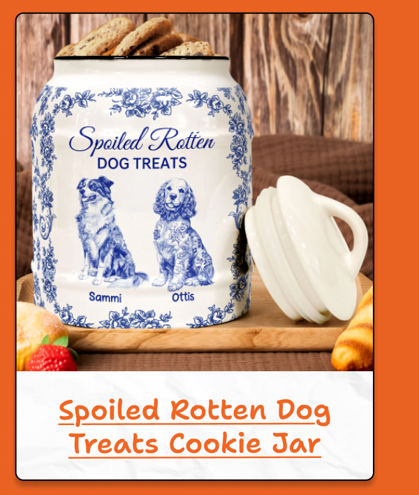 Spoiled Rotten Dog Treats Cookie Jar