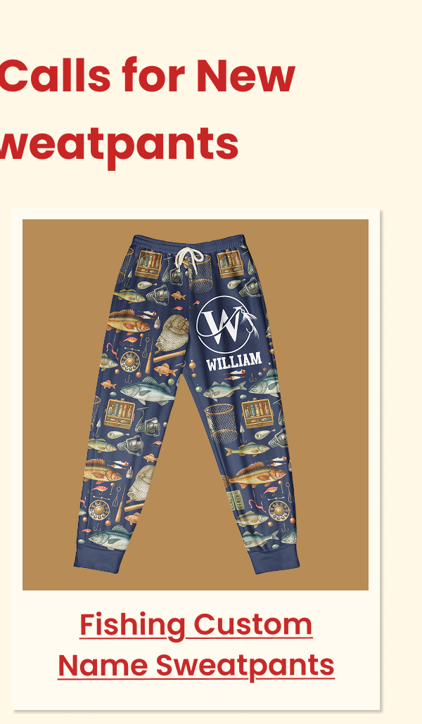 Fishing Custom Name Personalized Sweatpants