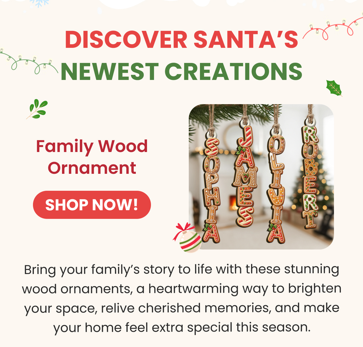 Family Wood Ornament