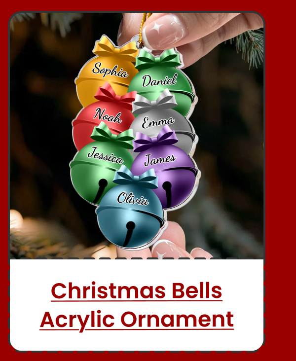Family Christmas Bells Acrylic Ornament