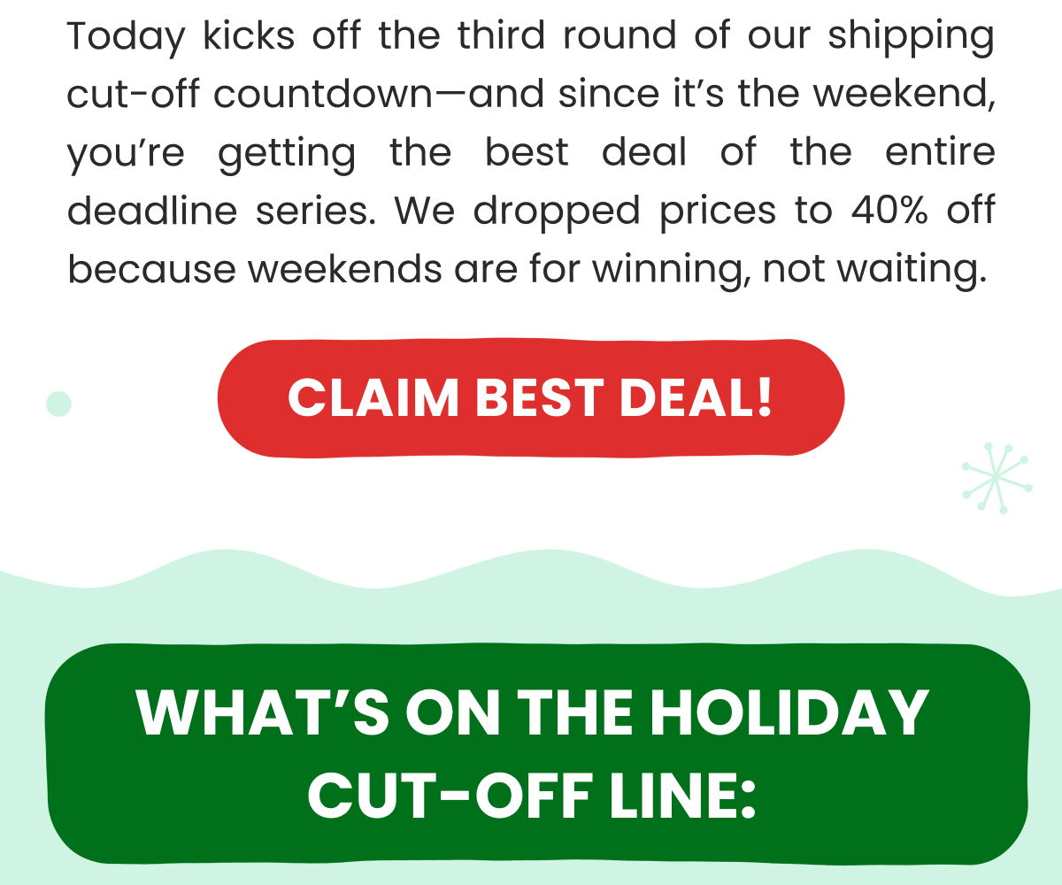 Shop Christmas Cut-off Sale