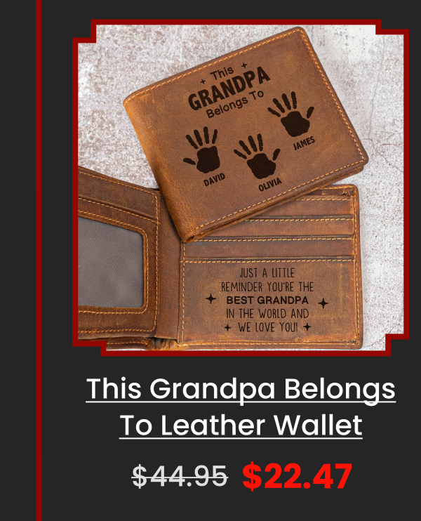 This Grandpa Belongs To Leather Wallet