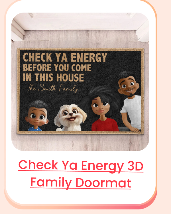 Check Ya Energy 3D Family Doormat