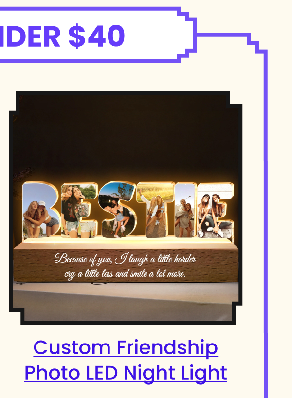 Custom Friendship Photo LED Night Light