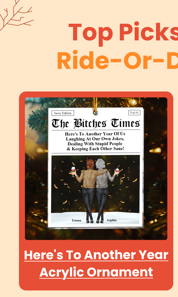 Here's To Another Year Of Us Acrylic Ornament