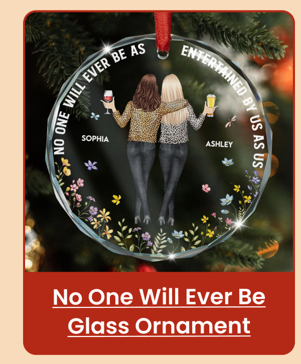 No One Will Ever Be As Entertained By Us As Us Glass Ornament