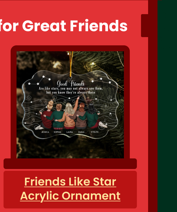 Friends Like Star Thank You Gifts Acrylic Ornament