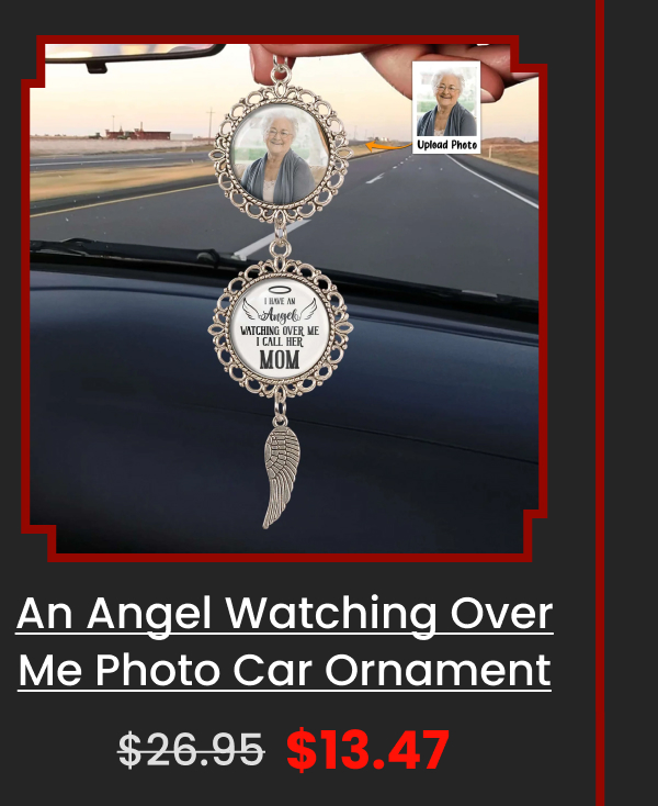 An Angel Watching Over Me Photo Car Ornament