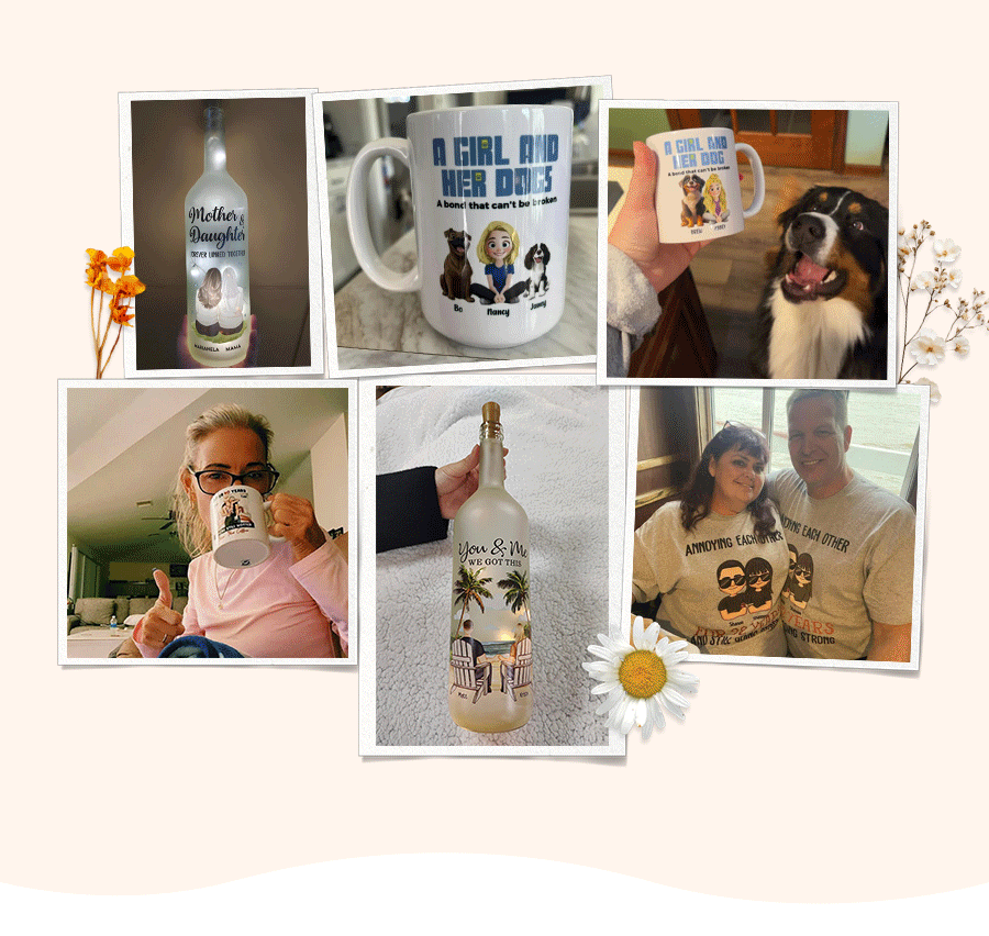 See how our customers brought their ideas to life. Add your images, designs, or text, and turn your imagination into reality with 15% OFF your first order.