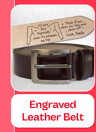Engraved Leather Belt