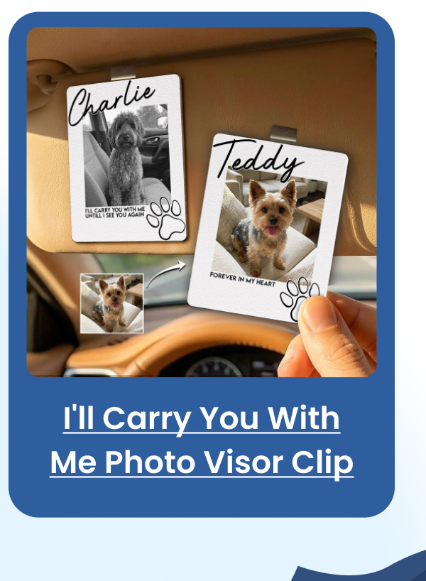 I'll Carry You With Me Untill Wooden Photo Visor Clip